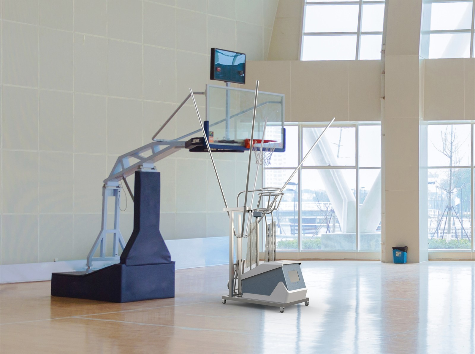 篮球机设计，自动发球机外观设计结构设计，工业设计案例
